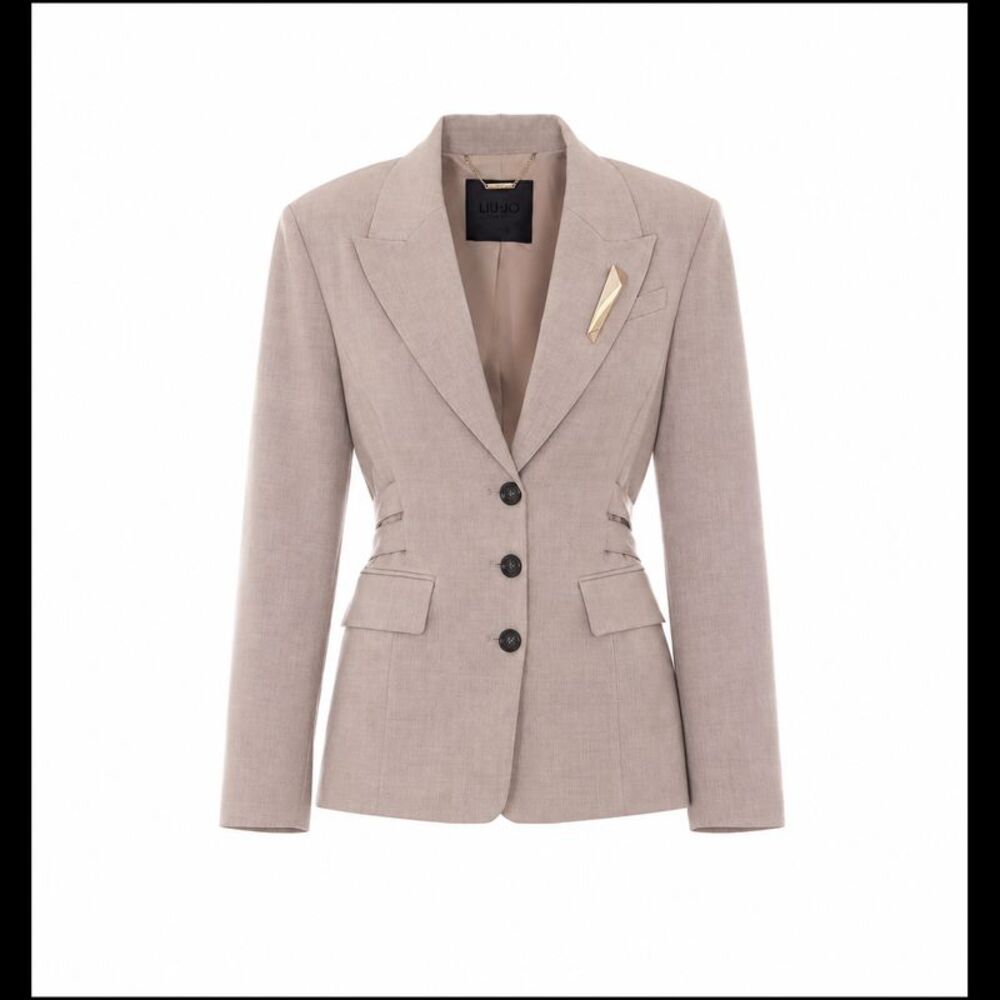 Liu Jo Women Melange Jacket With Buckles